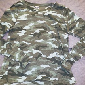 PINK camo long sleeve T
